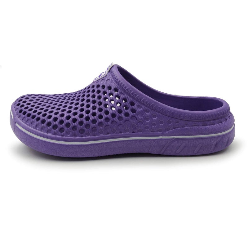 Amoji AM1761 Garden Clogs Shoes, Purple, 10 US Women/ 8.5 US M - Image 3